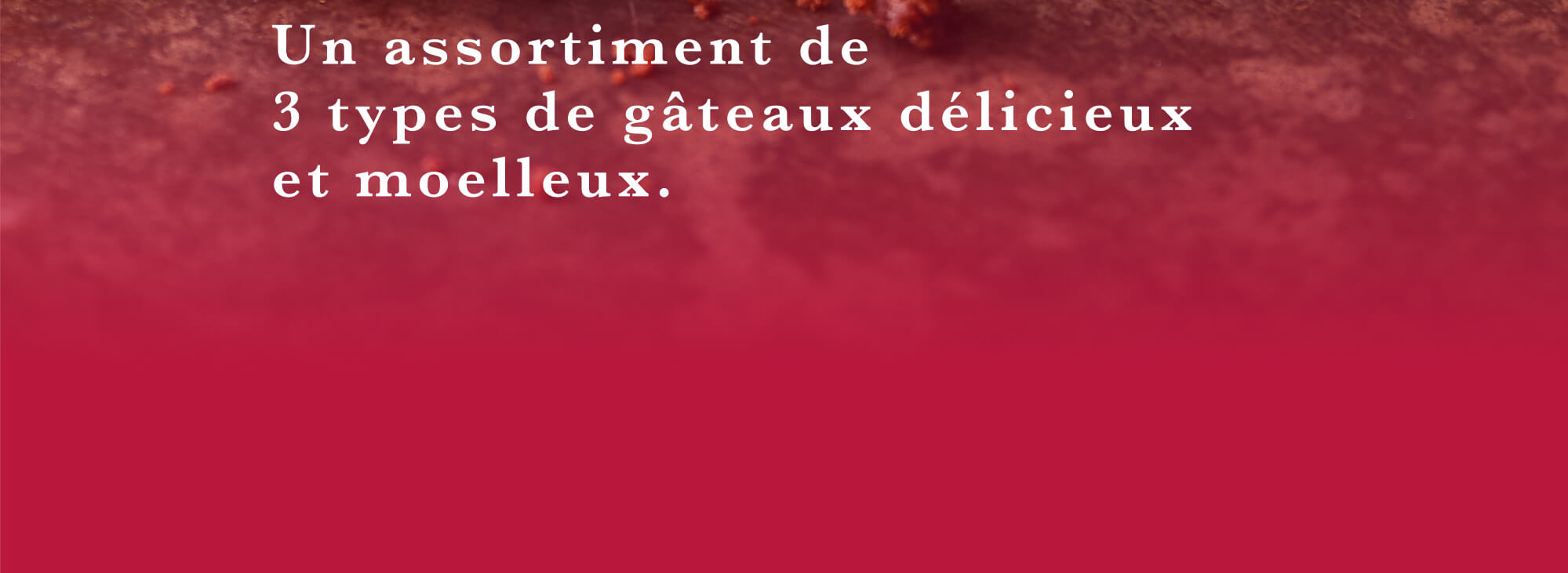 Un assortinent de 3types de gateaux delicieux et moelleux.