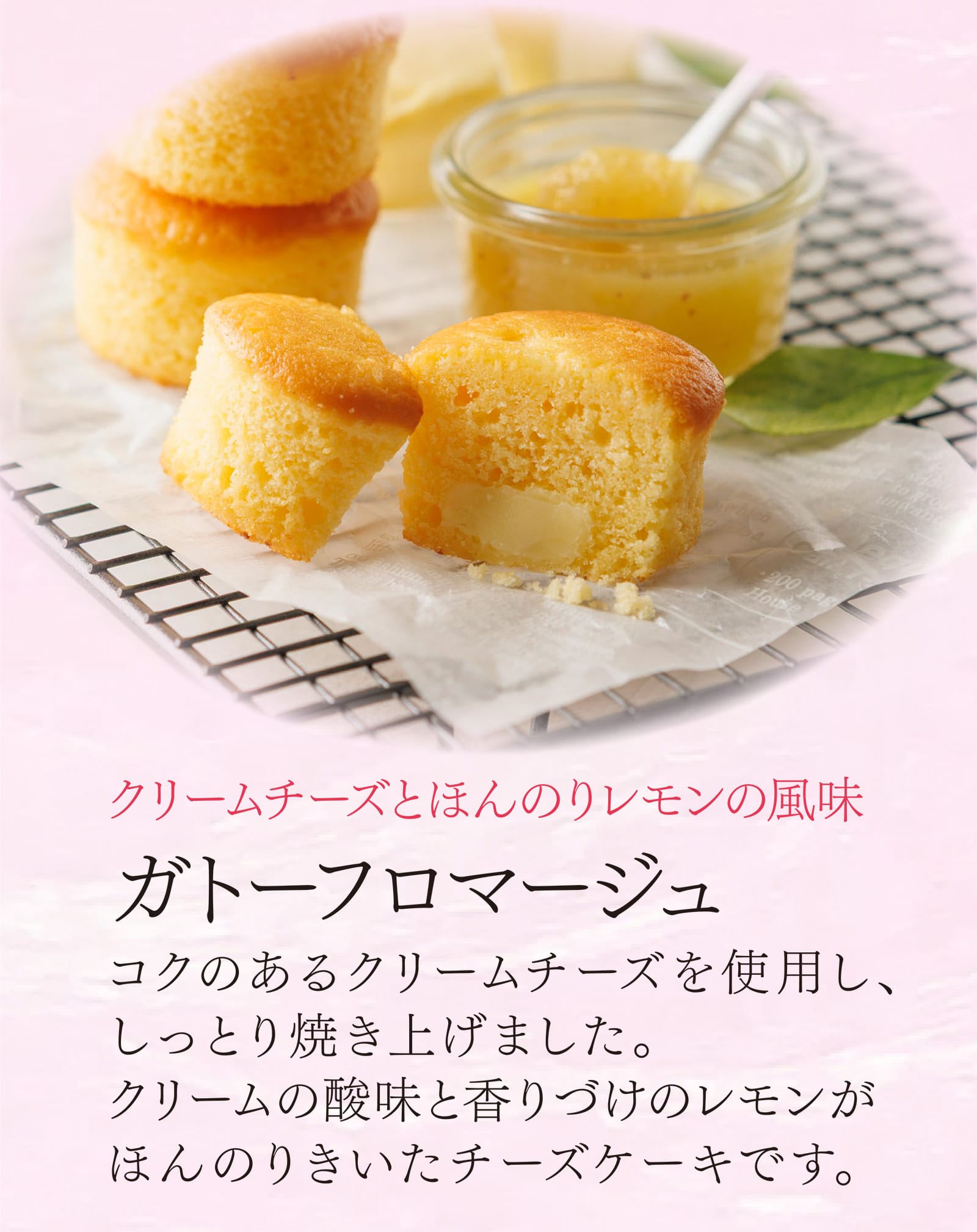 濃厚なキャラメルの風味が広がる ガトー キャラメル 白あんを加えたキャラメルフィリングを使用した、上品な味わいのキャラメルケーキ。