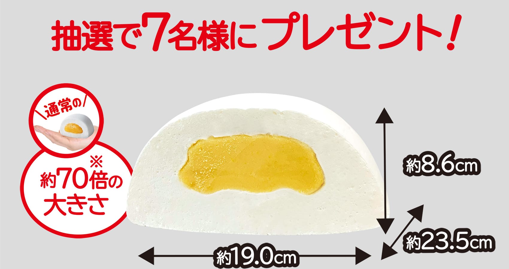 通常の約70倍の大きさ