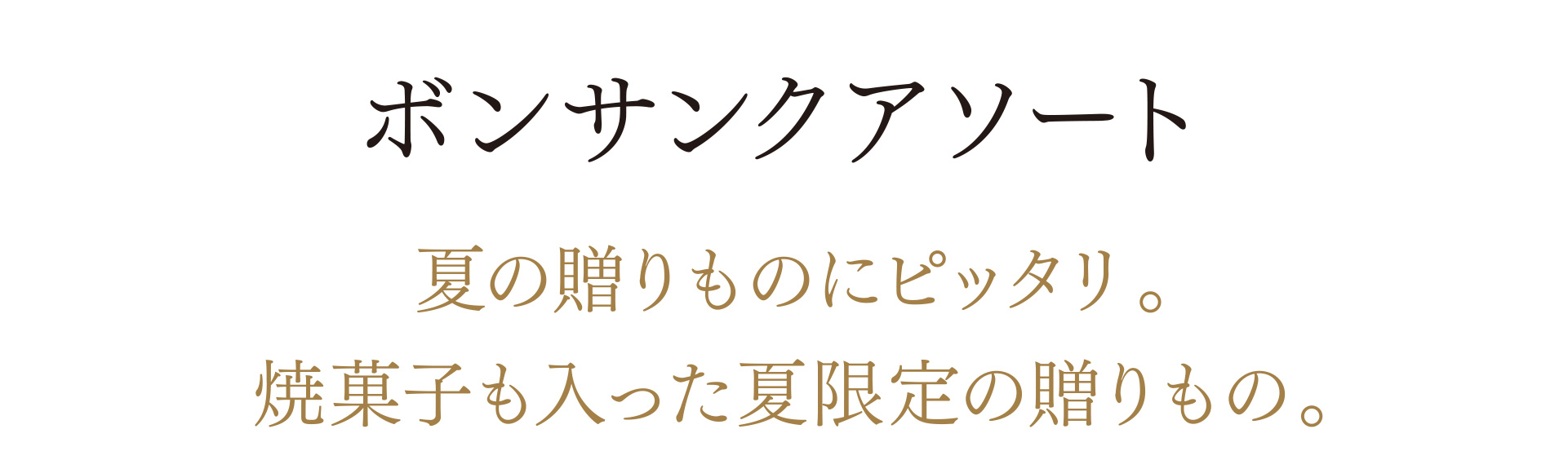 ボンサンクアソート 夏の贈りものにピッタリ。焼菓子も入った夏限定の贈りもの。