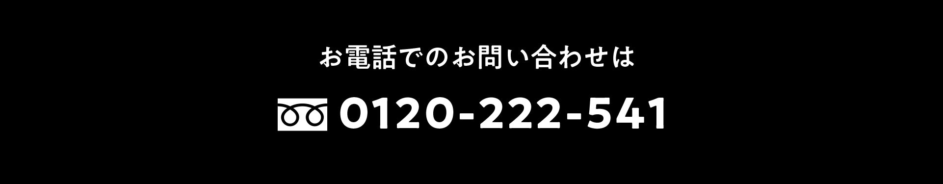 お電話でのお問い合わせは 0120-222-541