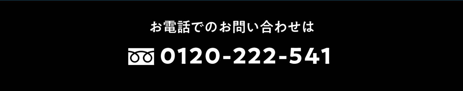 お電話でのお問い合わせは 0120-222-541